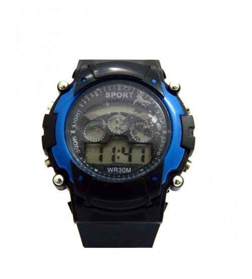 Kids Sports Watch, Stylish Wrist Watch, Digital Watch, WR30M, Black and Blue Color